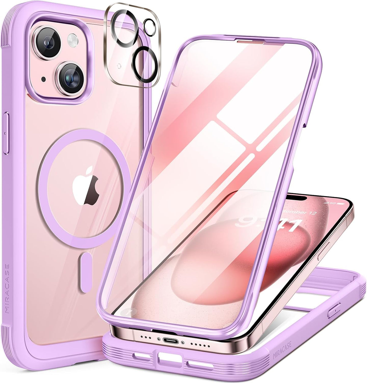 Clear Full-Body MagSafe Case for iPhone 17 Pro Max 6.9", Built-in Screen & Camera Protector