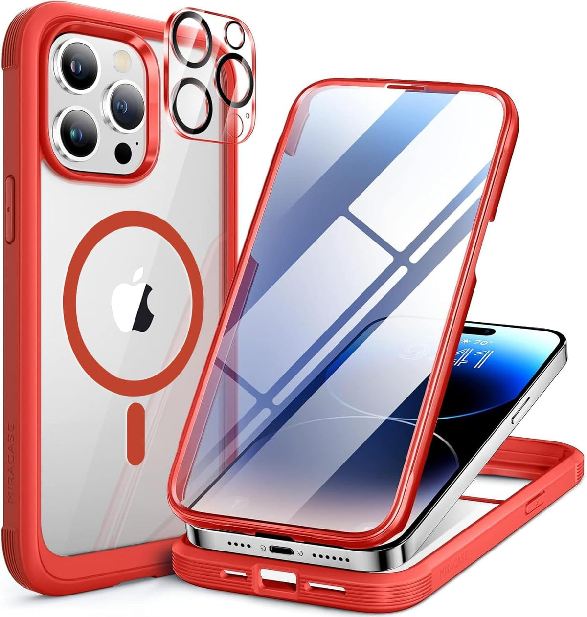 Clear Full-Body MagSafe Case for iPhone 17 Pro Max 6.9", Built-in Screen & Camera Protector