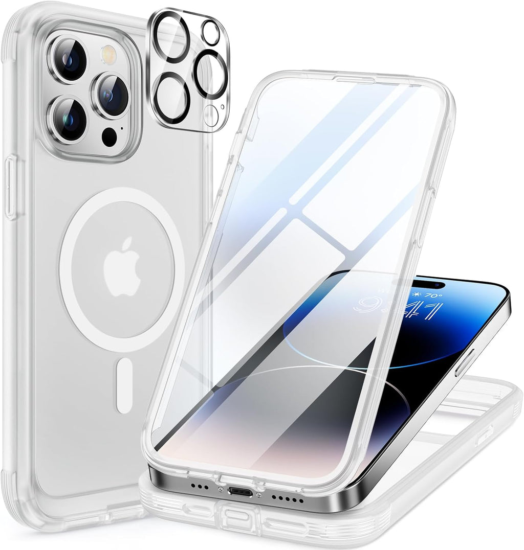 Clear Full-Body MagSafe Case for iPhone 17 Pro Max 6.9", Built-in Screen & Camera Protector