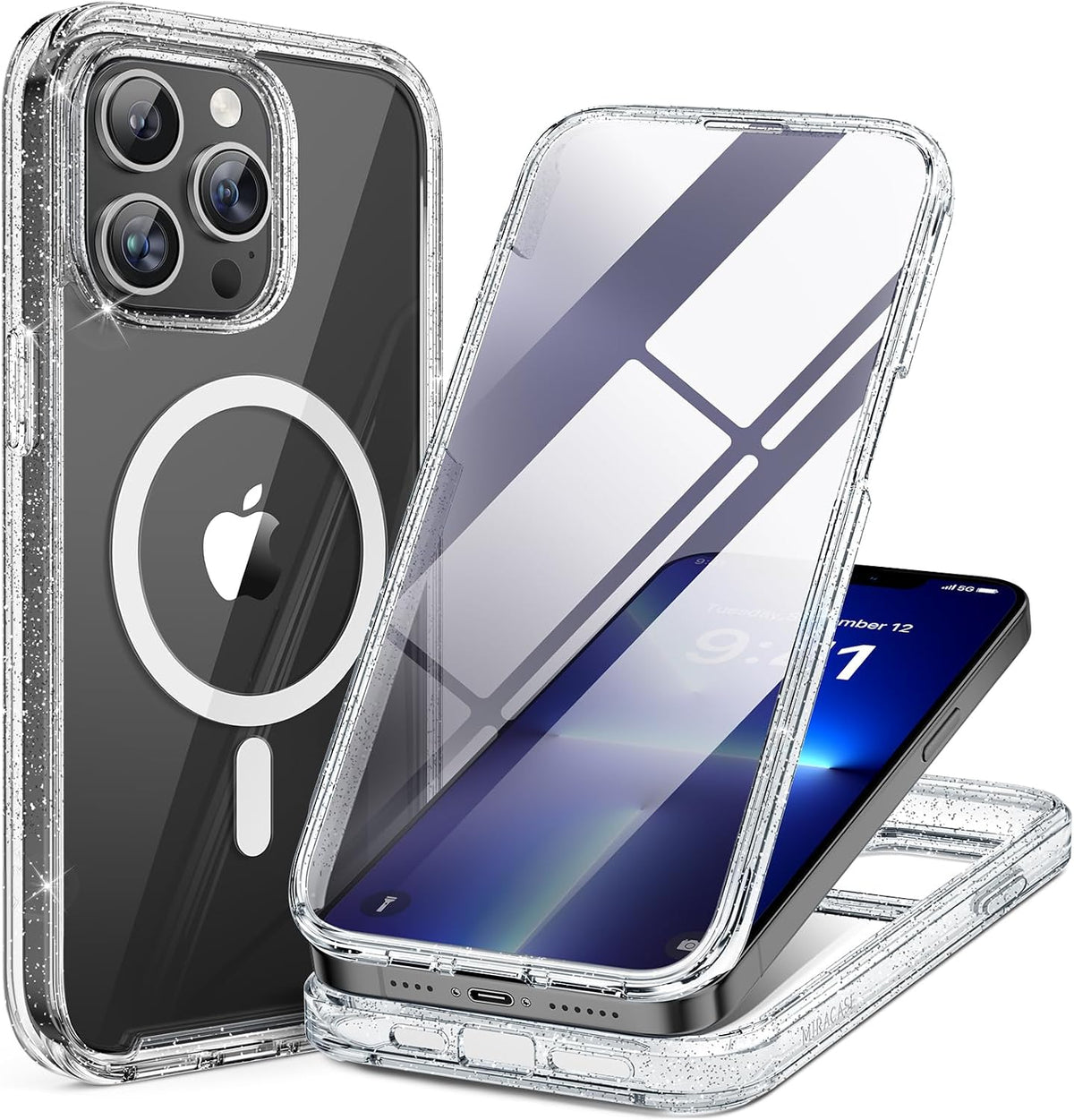 Clear Full-Body MagSafe Case for iPhone 17 Pro Max 6.9", Built-in Screen & Camera Protector