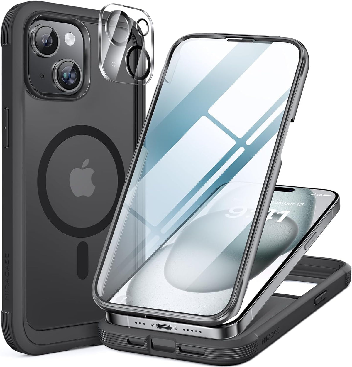 Clear Full-Body MagSafe Case for iPhone 17 Pro Max 6.9", Built-in Screen & Camera Protector