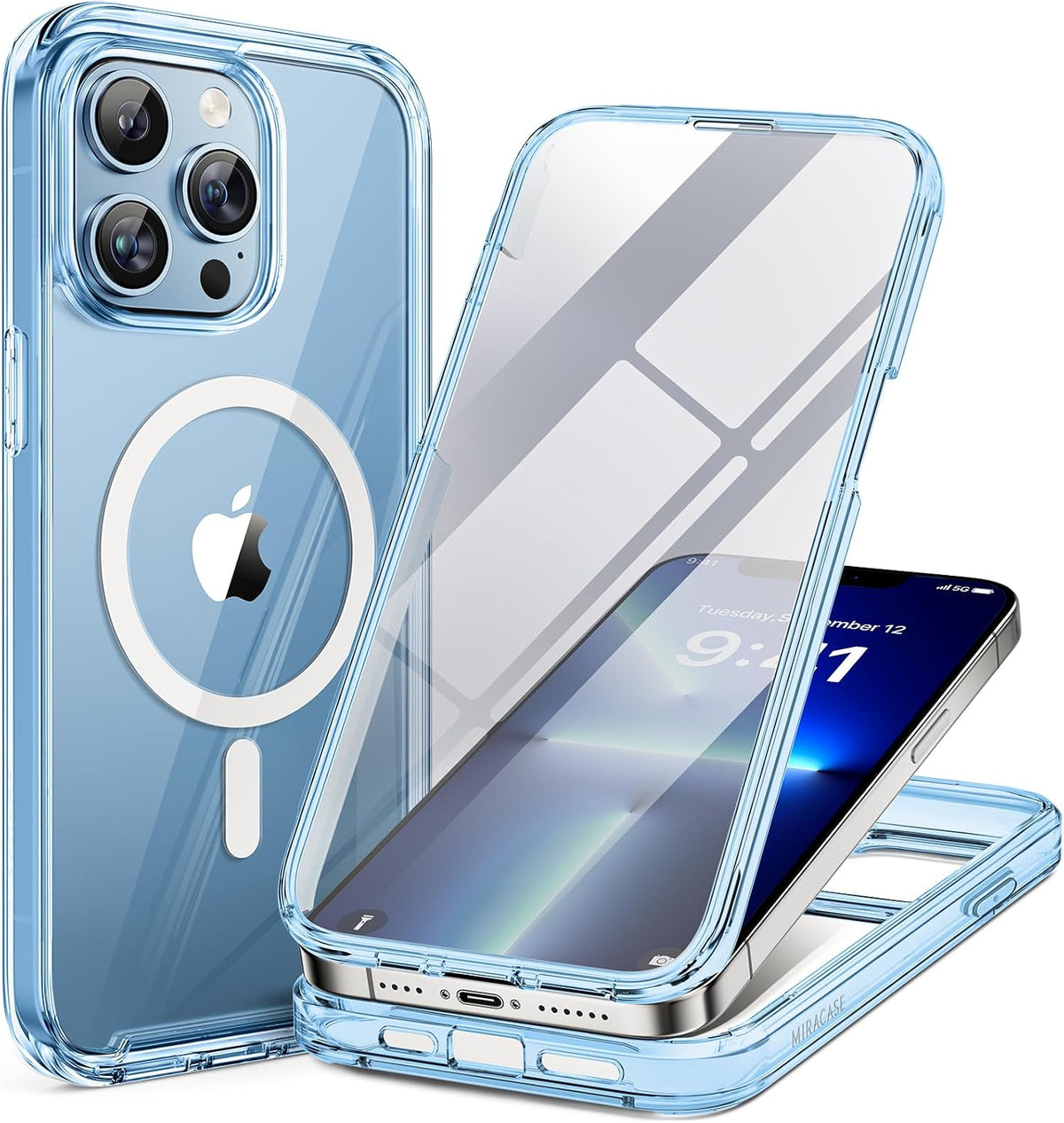 Clear Full-Body MagSafe Case for iPhone 17 Pro Max 6.9", Built-in Screen & Camera Protector