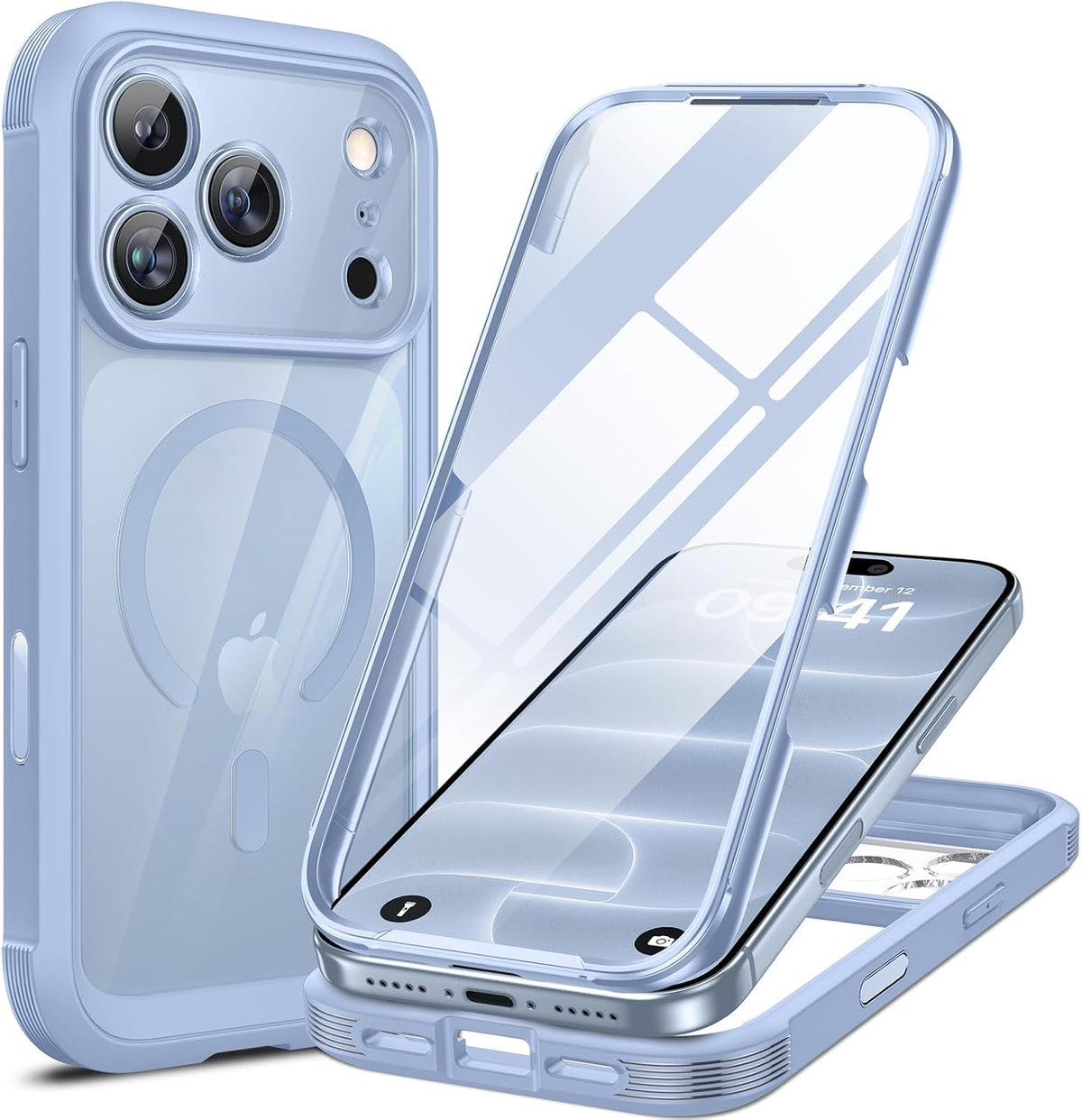 Clear Full-Body MagSafe Case for iPhone 17 Pro Max 6.9", Built-in Screen & Camera Protector