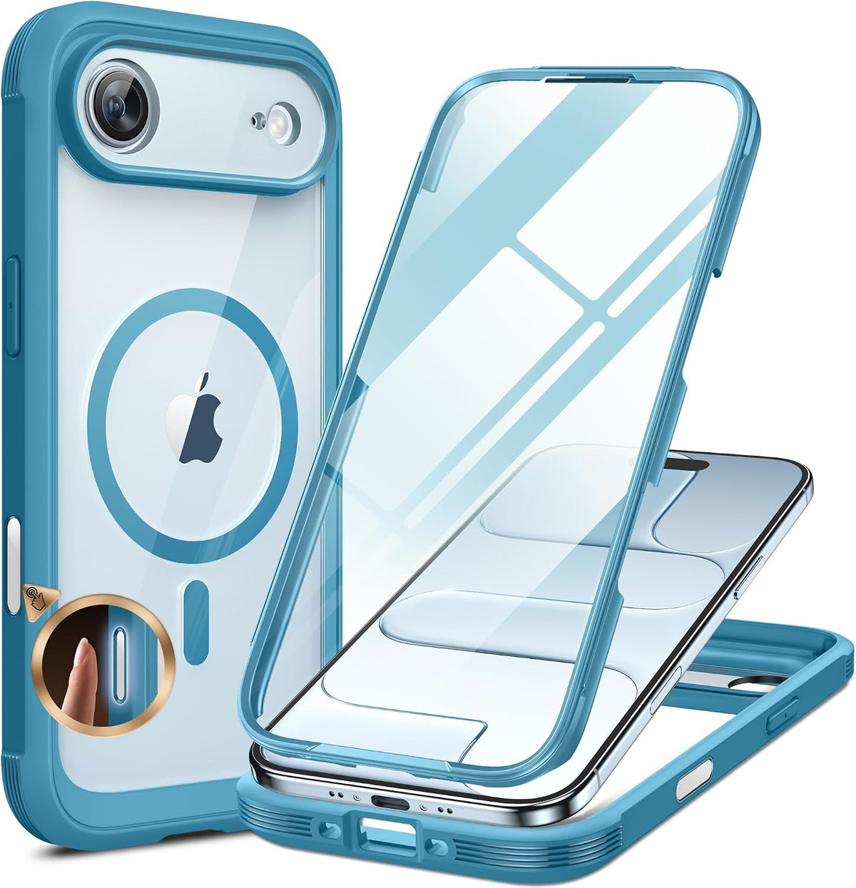 Clear Full-Body MagSafe Case for iPhone 17 Pro Max 6.9", Built-in Screen & Camera Protector