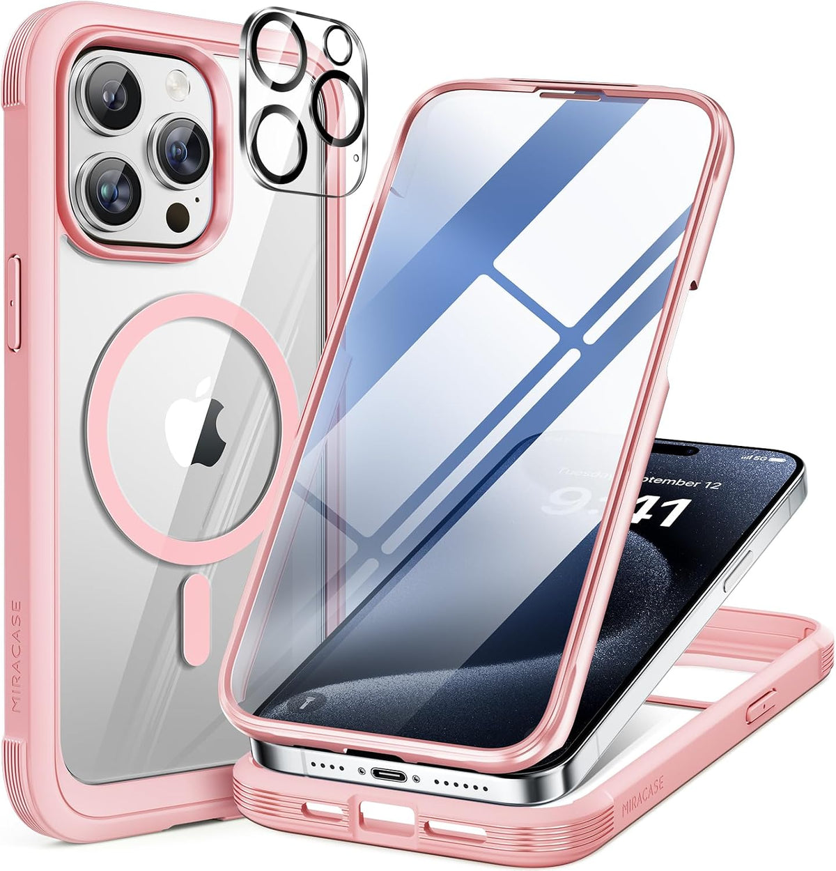 Clear Full-Body MagSafe Case for iPhone 17 Pro Max 6.9", Built-in Screen & Camera Protector