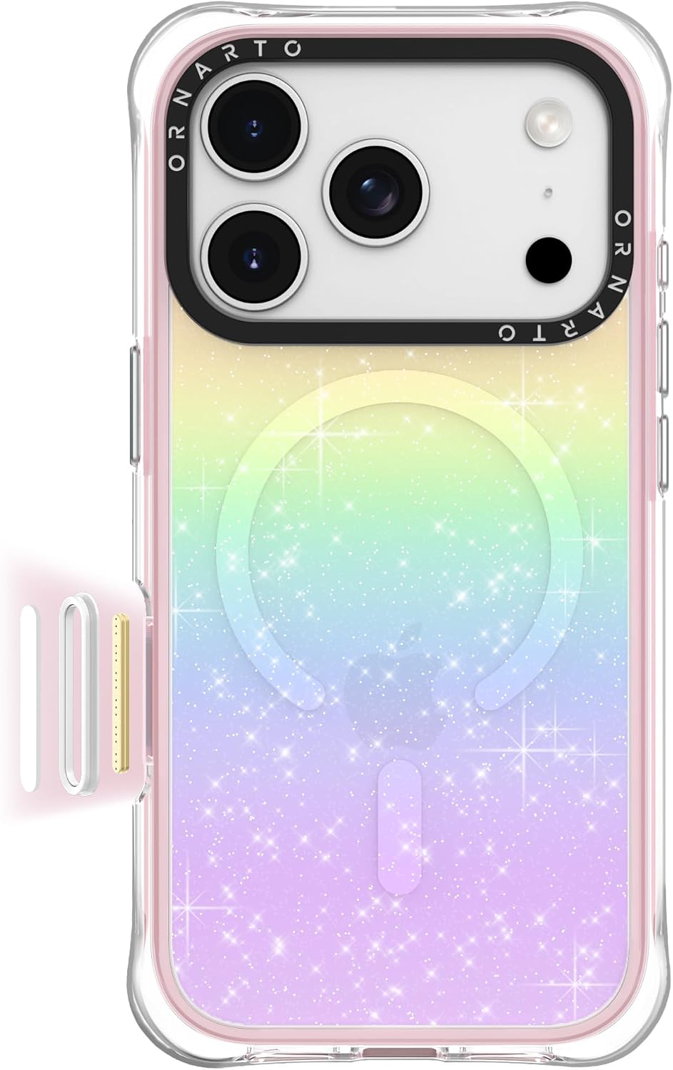iPhone 18 Pro Max/17 Pro Max Case Clear, for MagSafe, Pink