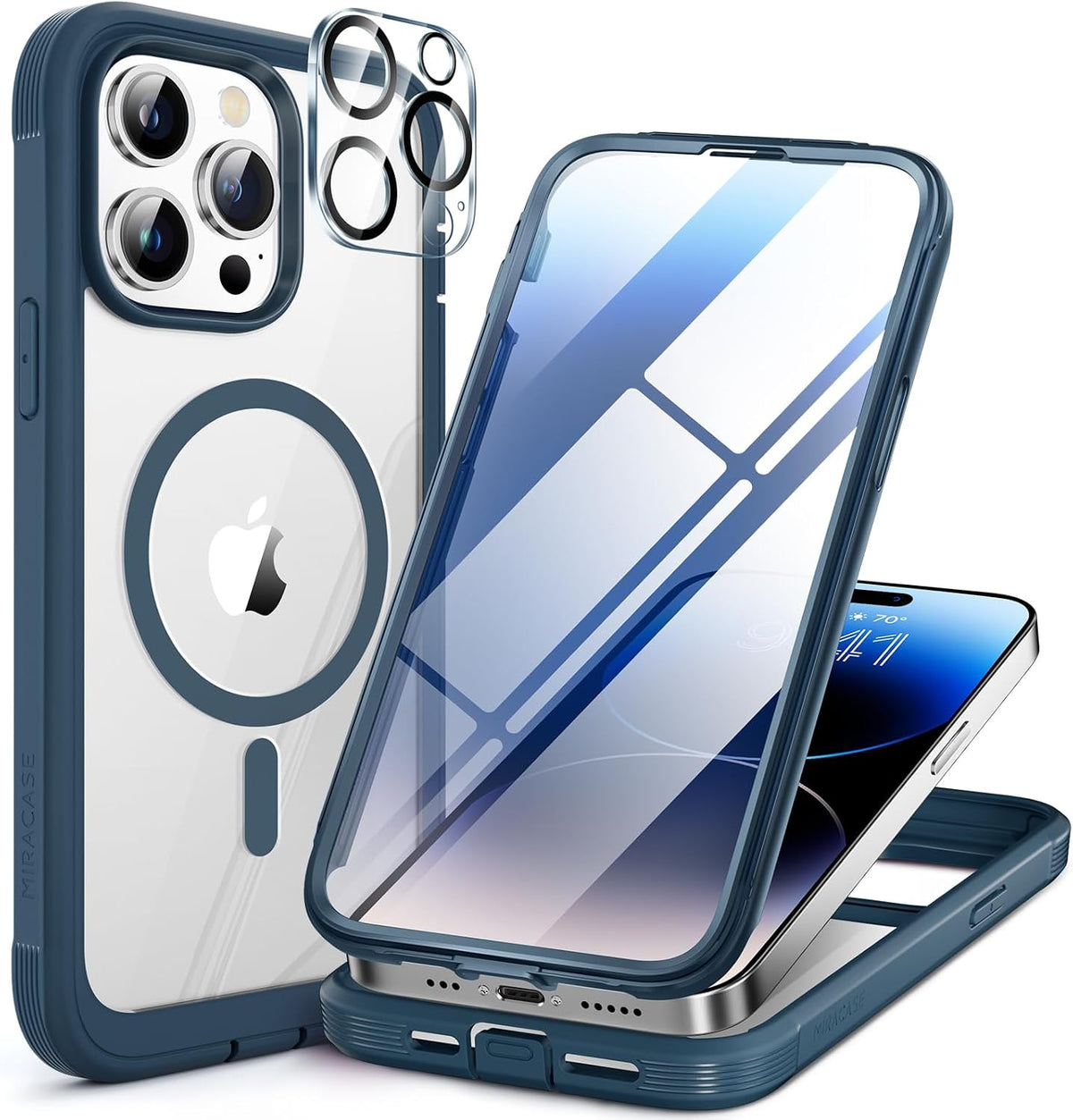 Clear Full-Body MagSafe Case for iPhone 17 Pro Max 6.9", Built-in Screen & Camera Protector