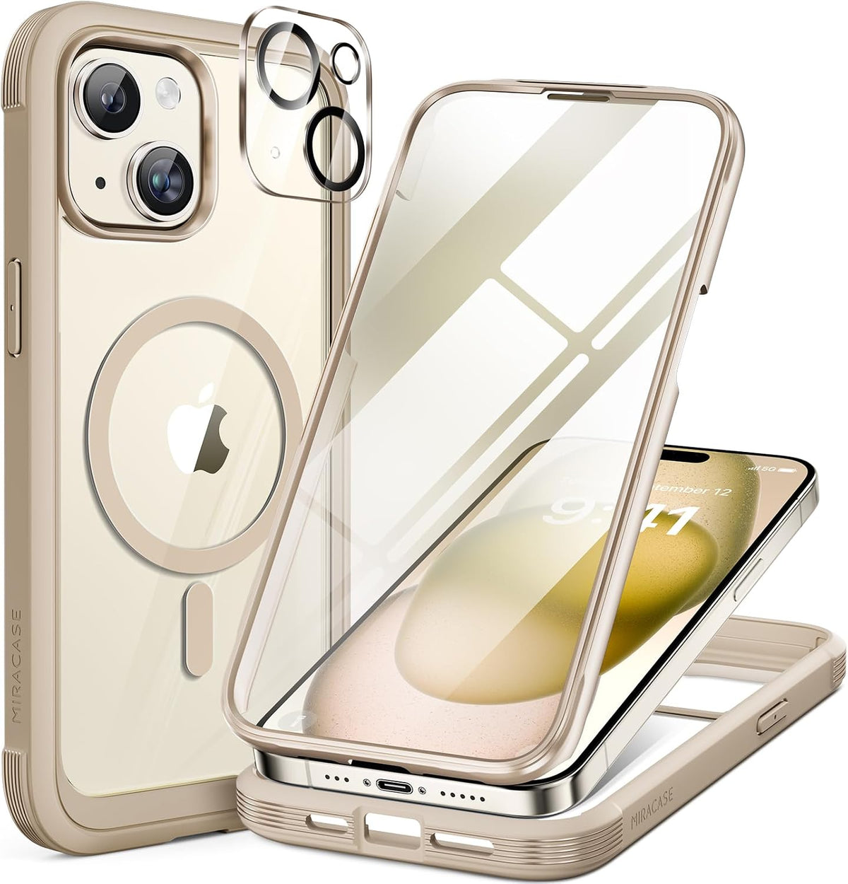 Clear Full-Body MagSafe Case for iPhone 17 Pro Max 6.9", Built-in Screen & Camera Protector