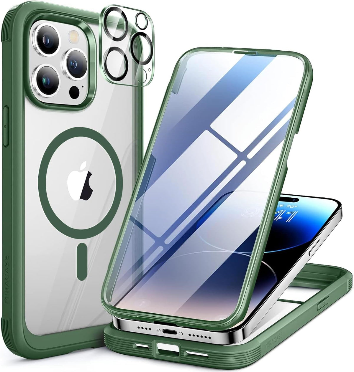 Clear Full-Body MagSafe Case for iPhone 17 Pro Max 6.9", Built-in Screen & Camera Protector