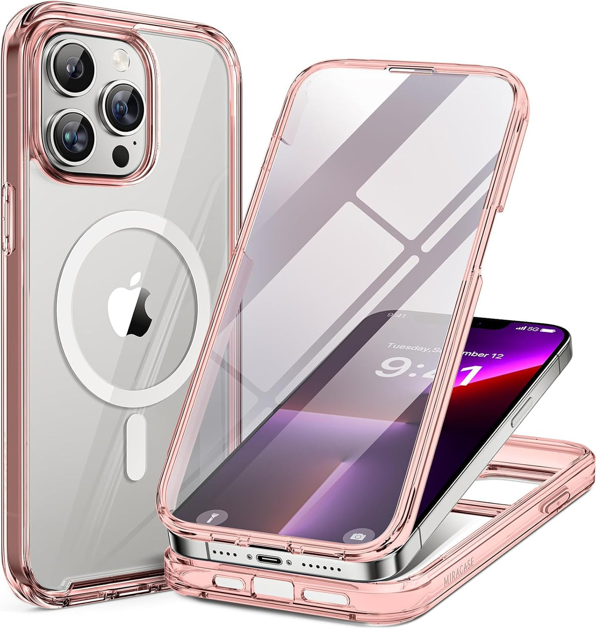 Clear Full-Body MagSafe Case for iPhone 17 Pro Max 6.9", Built-in Screen & Camera Protector