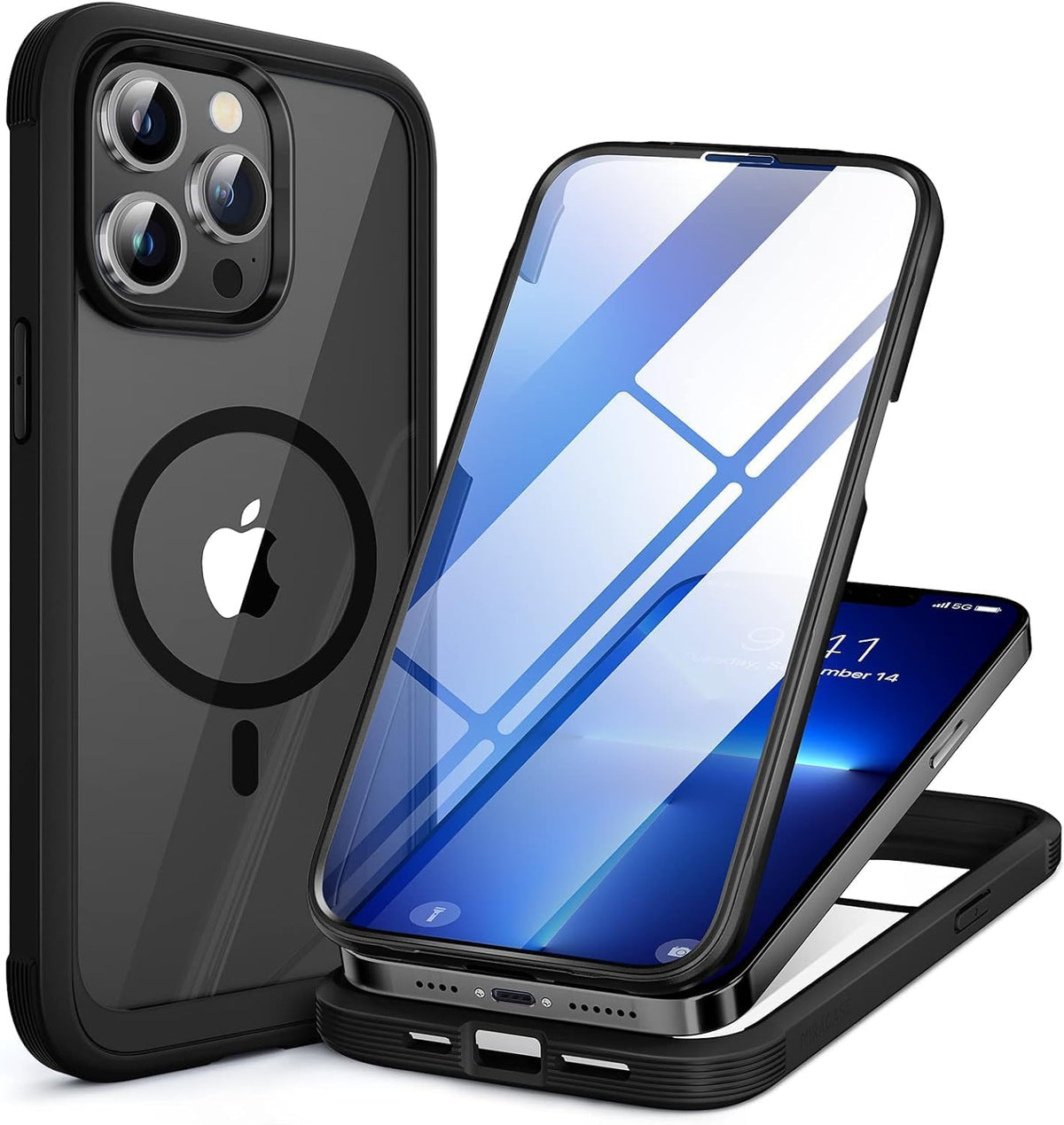 Clear Full-Body MagSafe Case for iPhone 17 Pro Max 6.9", Built-in Screen & Camera Protector