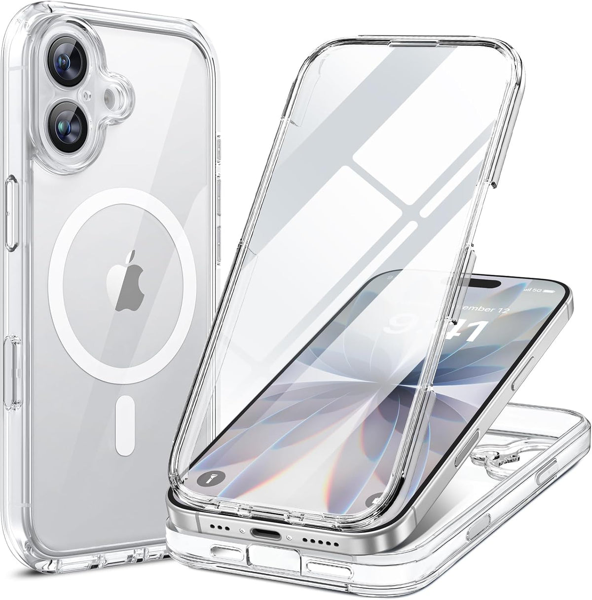 Clear Full-Body MagSafe Case for iPhone 17 Pro Max 6.9", Built-in Screen & Camera Protector