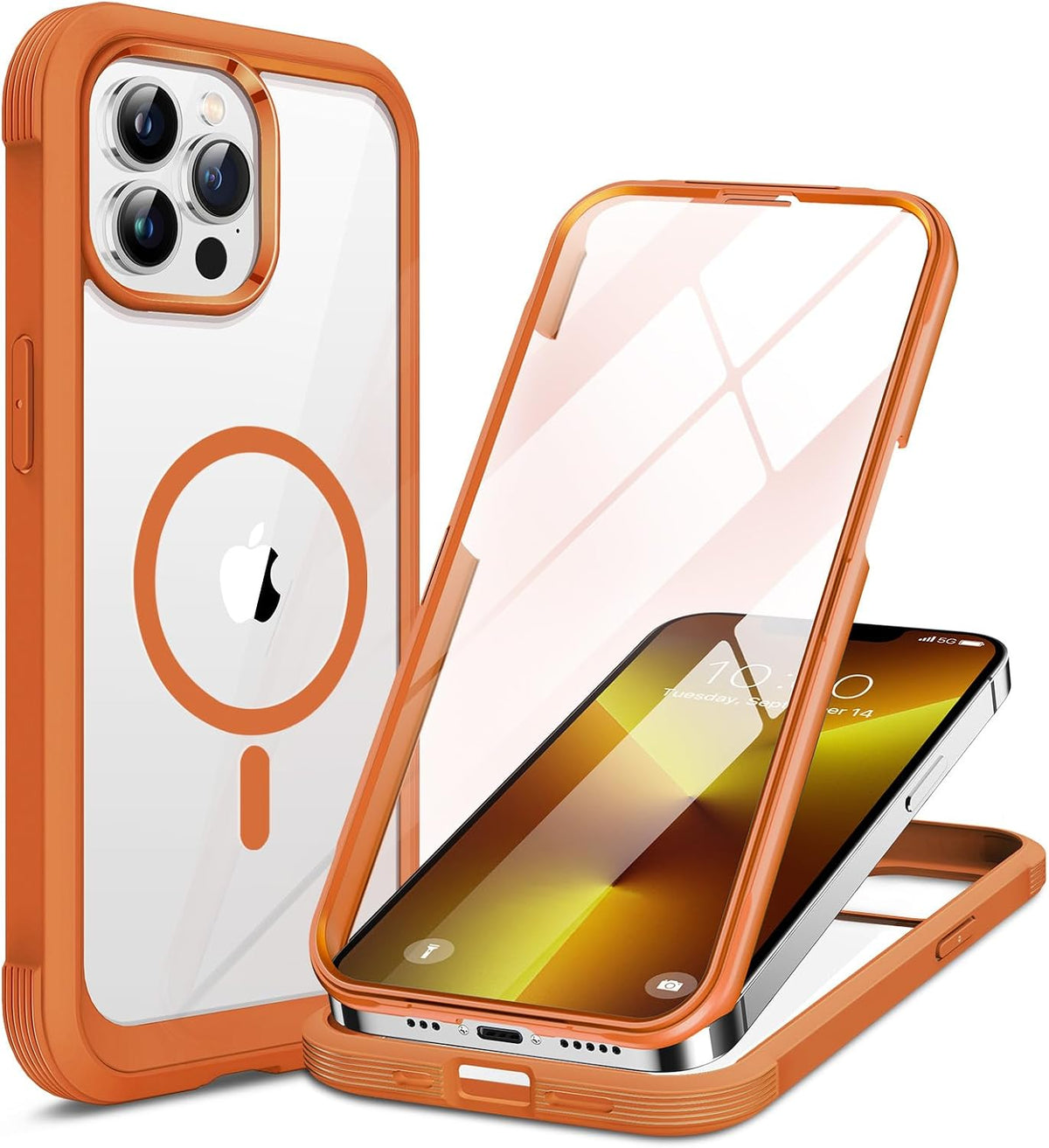 Clear Full-Body MagSafe Case for iPhone 17 Pro Max 6.9", Built-in Screen & Camera Protector