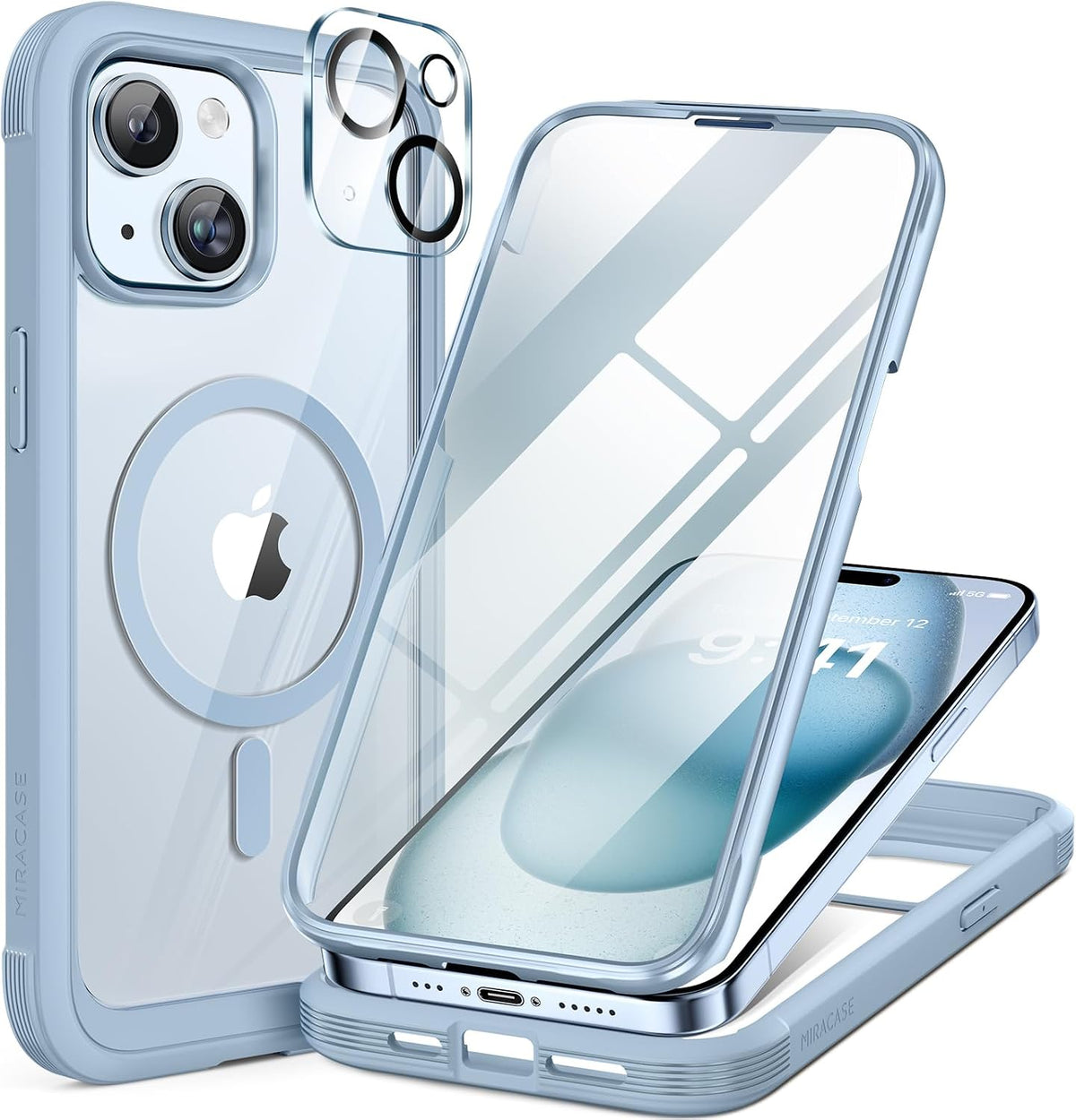 Clear Full-Body MagSafe Case for iPhone 17 Pro Max 6.9", Built-in Screen & Camera Protector