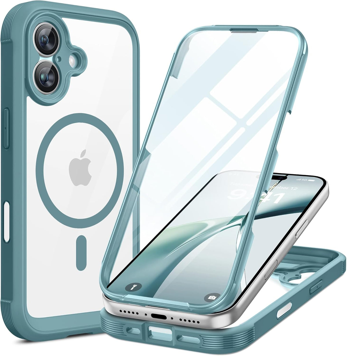 Clear Full-Body MagSafe Case for iPhone 17 Pro Max 6.9", Built-in Screen & Camera Protector
