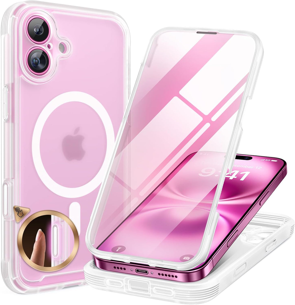 Clear Full-Body MagSafe Case for iPhone 17 Pro Max 6.9", Built-in Screen & Camera Protector