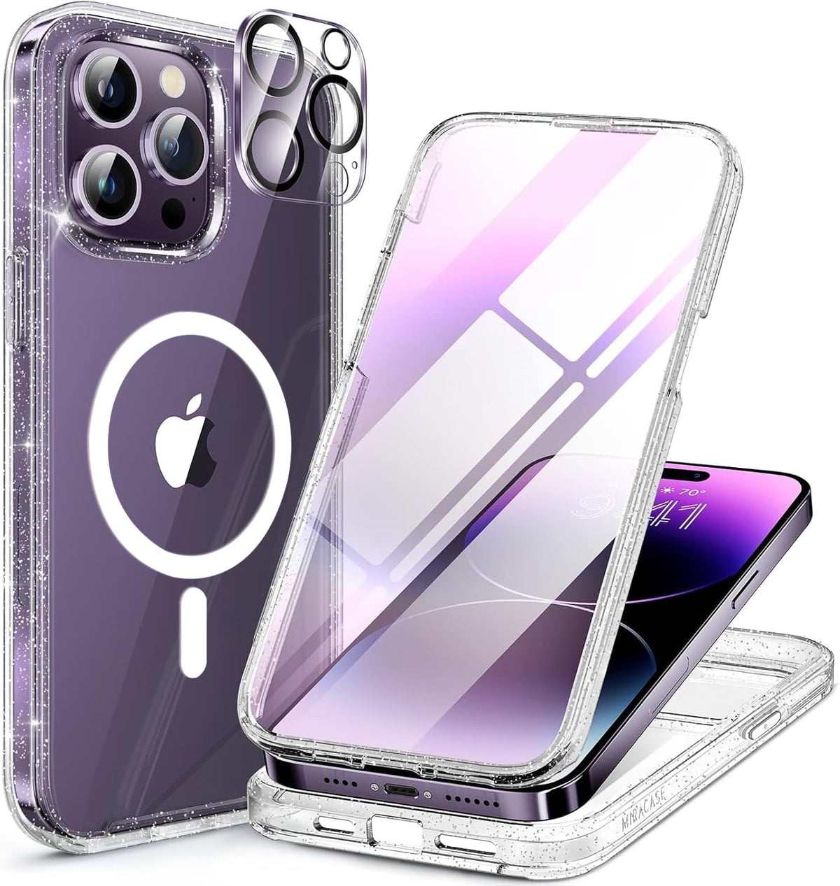 Clear Full-Body MagSafe Case for iPhone 17 Pro Max 6.9", Built-in Screen & Camera Protector