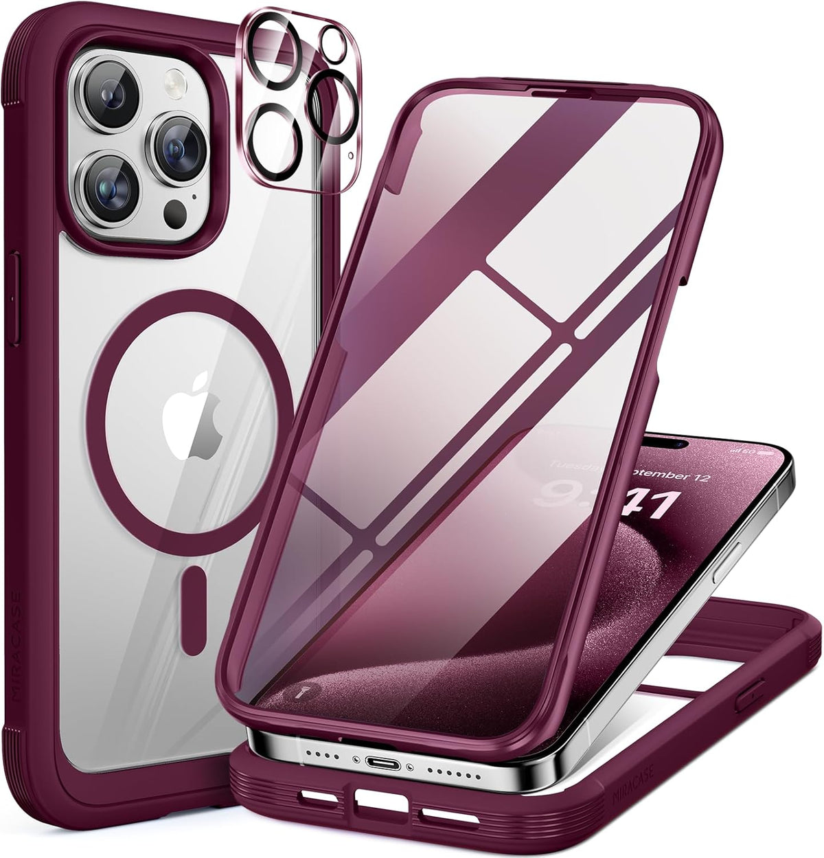 Clear Full-Body MagSafe Case for iPhone 17 Pro Max 6.9", Built-in Screen & Camera Protector