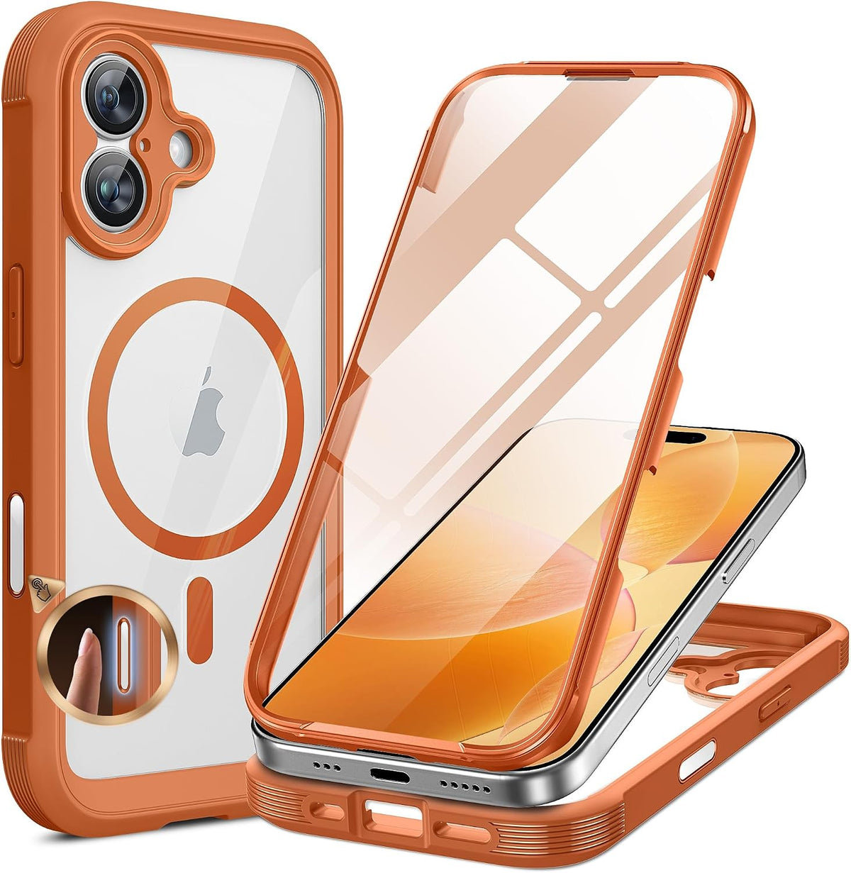 Clear Full-Body MagSafe Case for iPhone 17 Pro Max 6.9", Built-in Screen & Camera Protector