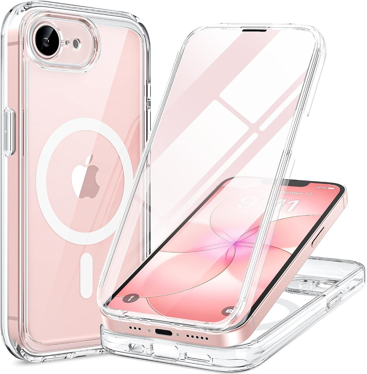 Clear Full-Body MagSafe Case for iPhone 17 Pro Max 6.9", Built-in Screen & Camera Protector