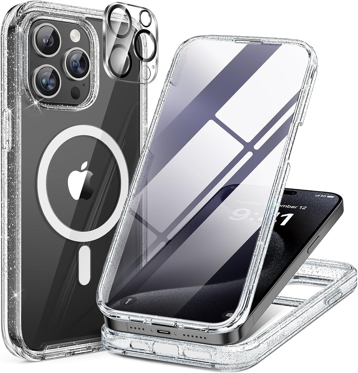 Clear Full-Body MagSafe Case for iPhone 17 Pro Max 6.9", Built-in Screen & Camera Protector